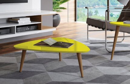 Utopia Triangle Coffee Tables -Yellow