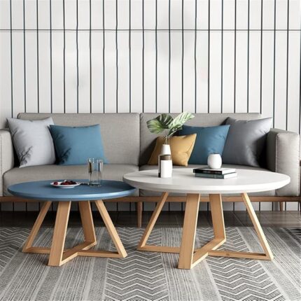Nesting Wooden Centre Tables/Coffee Tables (blue)